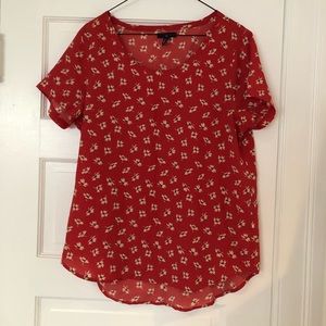Gap red floral top